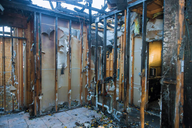Professional Fire Damage Repair technician working in Hobart, WI